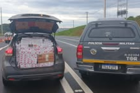 TÁTICO OSTENSIVO RODOVIÁRIO PRENDE CONTRABANDISTA EM RODOVIA DE ORIENTE/SP